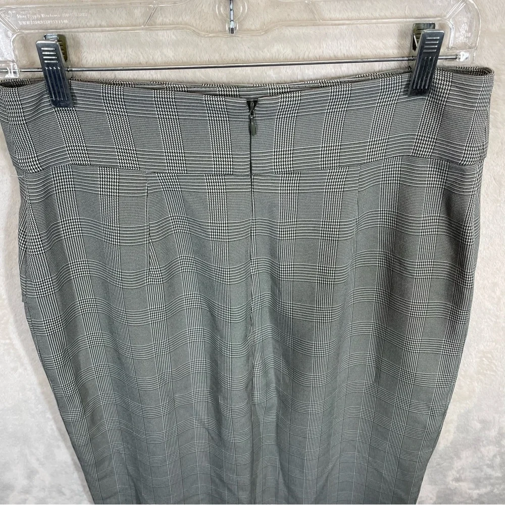 Wayf gingham plaid pencil skirt business casual women’s medium faux wrap